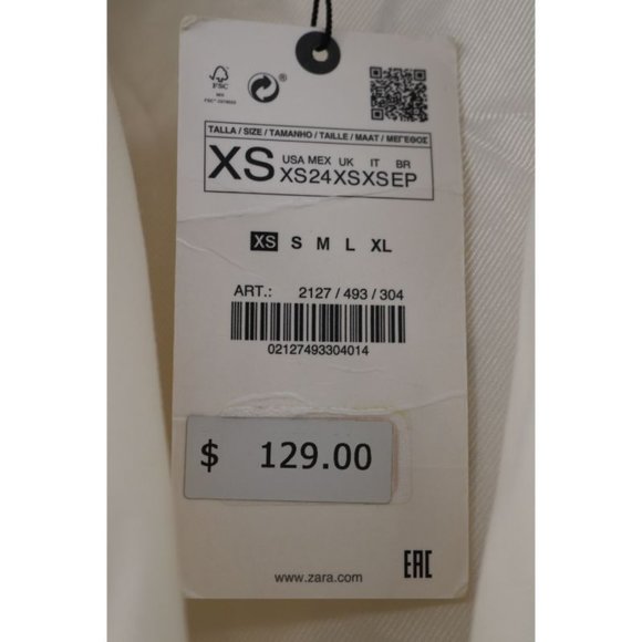 New $129 Zara women's XS long sleeve Blazer dress - Picture 3 of 12